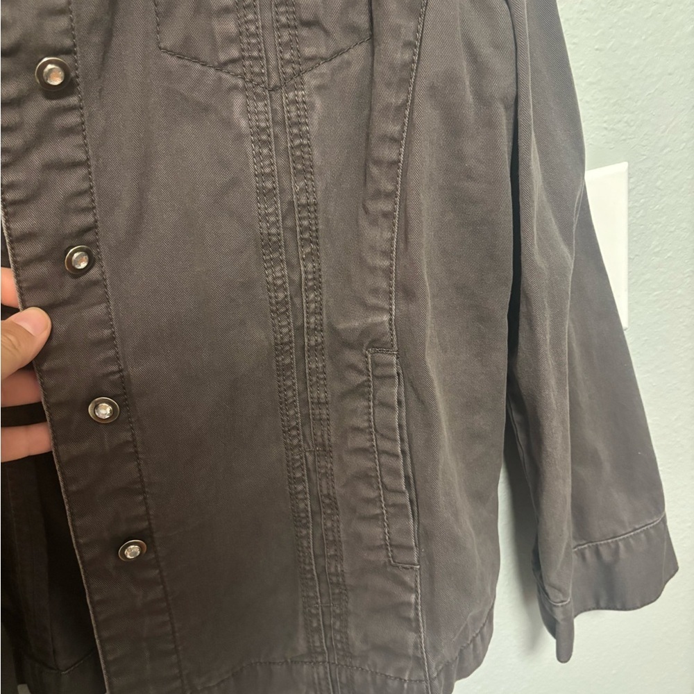 Chico's Dark Brown Jean Jacket Size:‎ 2 - Picture 5 of 7